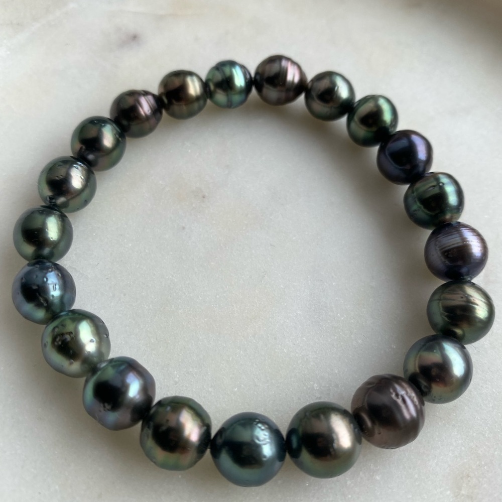 NATURAL Peacock Tahitian Pearl Bracelet PRICE IS FIRM